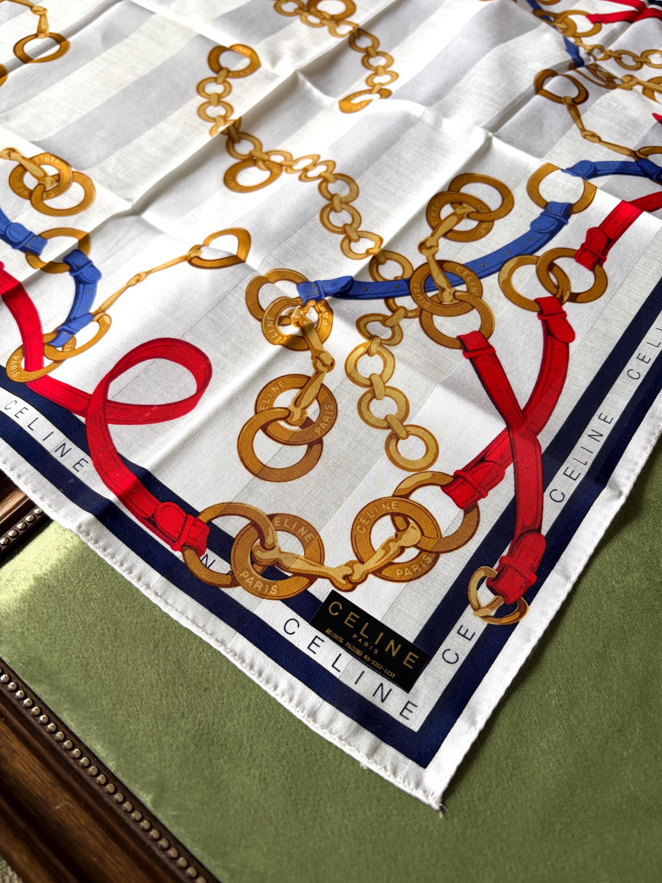 Brand New Celine Vintage Deadstock Scarf Handkerchief