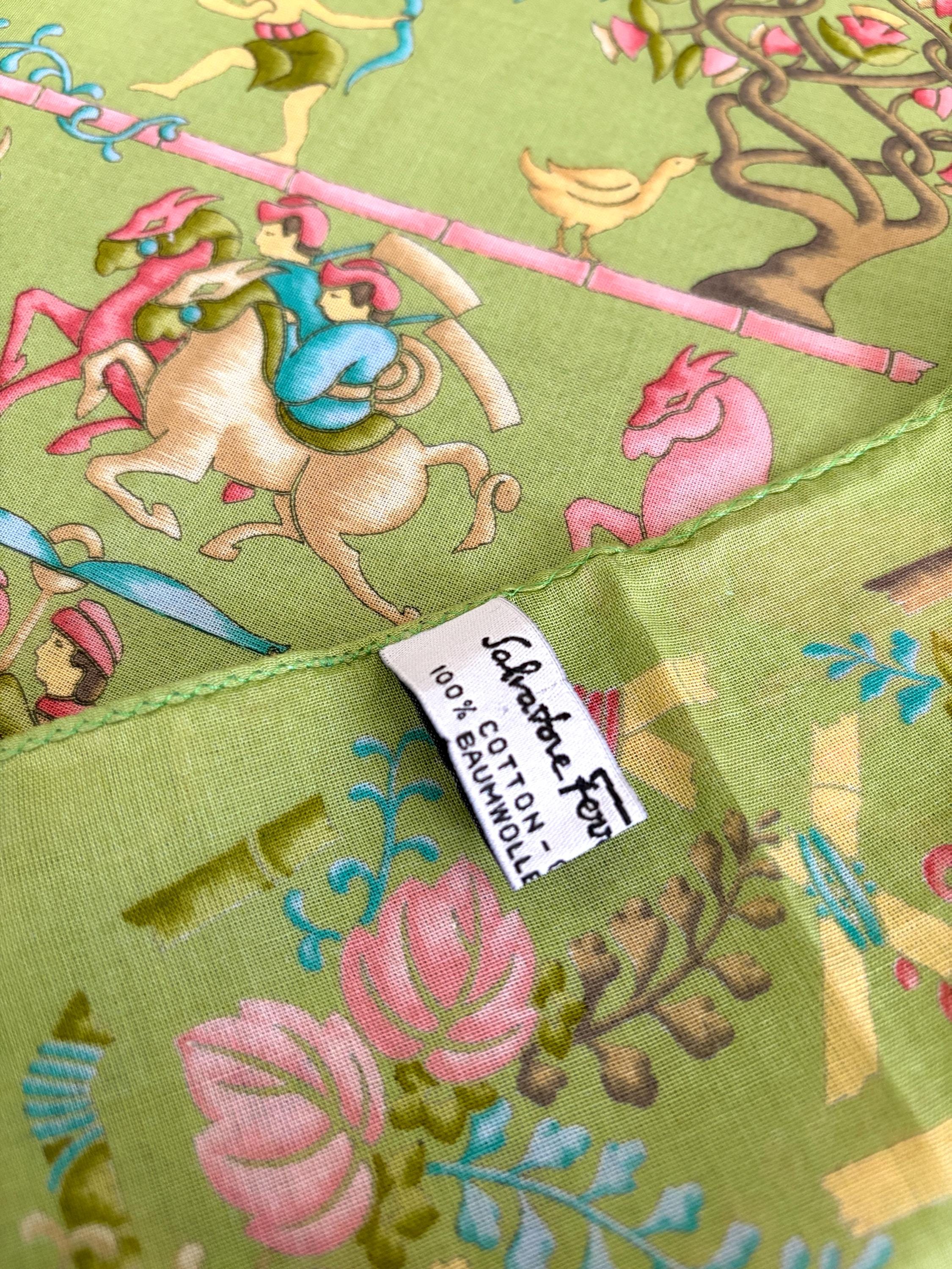 Salvatore Ferragamo Deadstock Scarf Handkerchief
