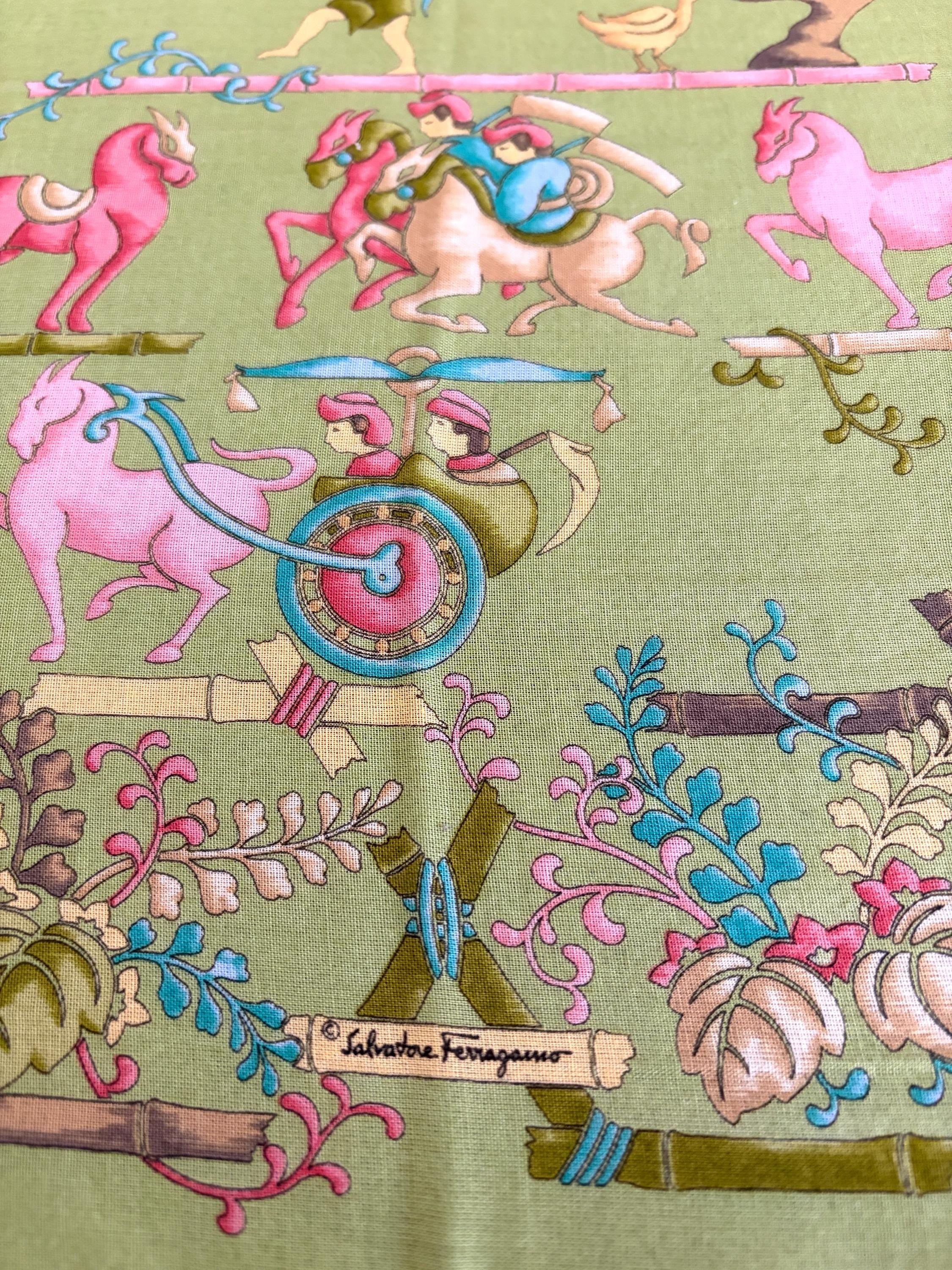 Salvatore Ferragamo Deadstock Scarf Handkerchief