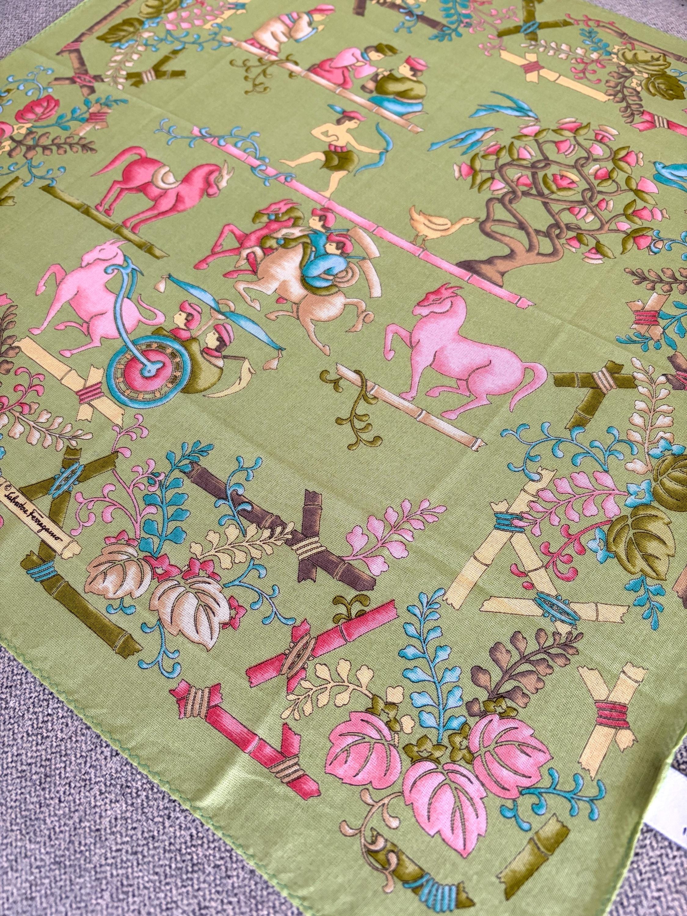 Salvatore Ferragamo Deadstock Scarf Handkerchief