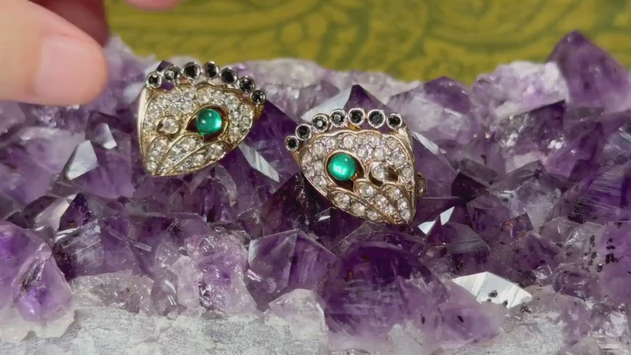 Vintage CRAFT Signed Clip-On Earrings